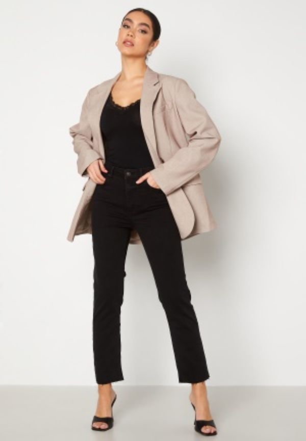 Pieces Delly Straight HW Jeans Black XS