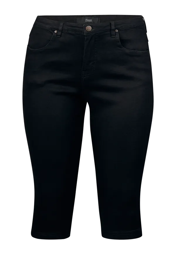 Zizzi - Capribyxa, slim fit - Svart