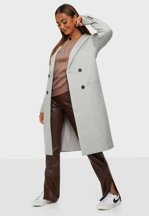 Object Collectors Item Objlinea Coat Noos Kappor Light Grey Melange