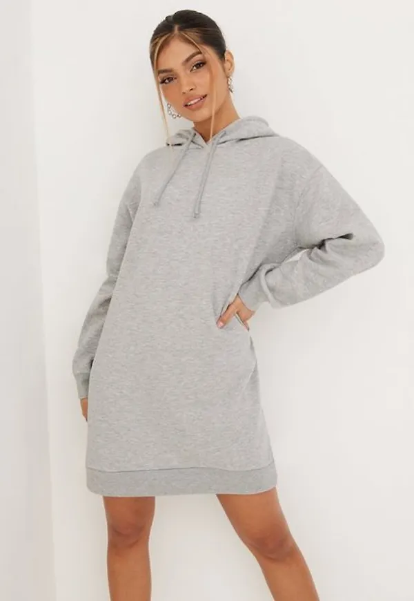 Jacqueline de Yong Jdyline Life L/S Sweat Dress Jrs Långärmade klänningar Light Grey Melange