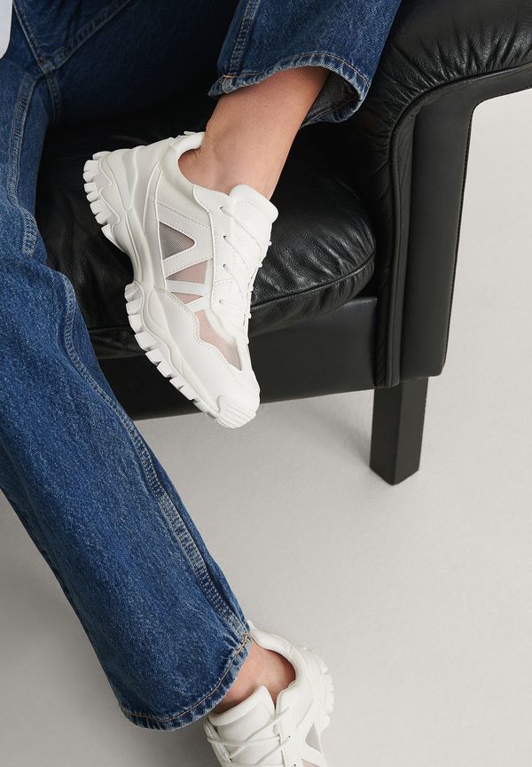 NA-KD Shoes Transparenta Mesh-TrÃ¤ningsskor - White