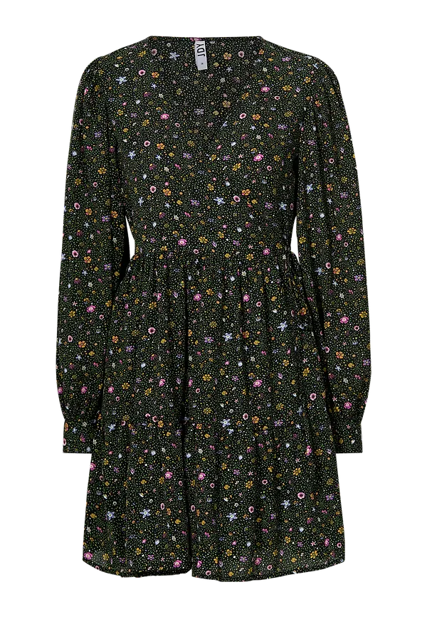 JDY - Omlottklänning jdyGaucho Life L/S Wrap Dress Wvn - Svart