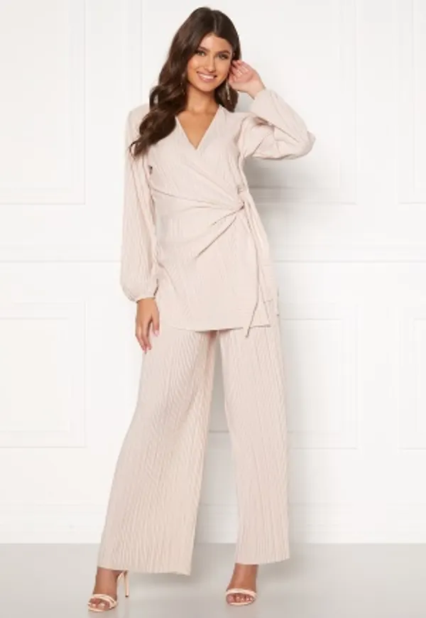 BUBBLEROOM Lola pleated trousers Light beige XL