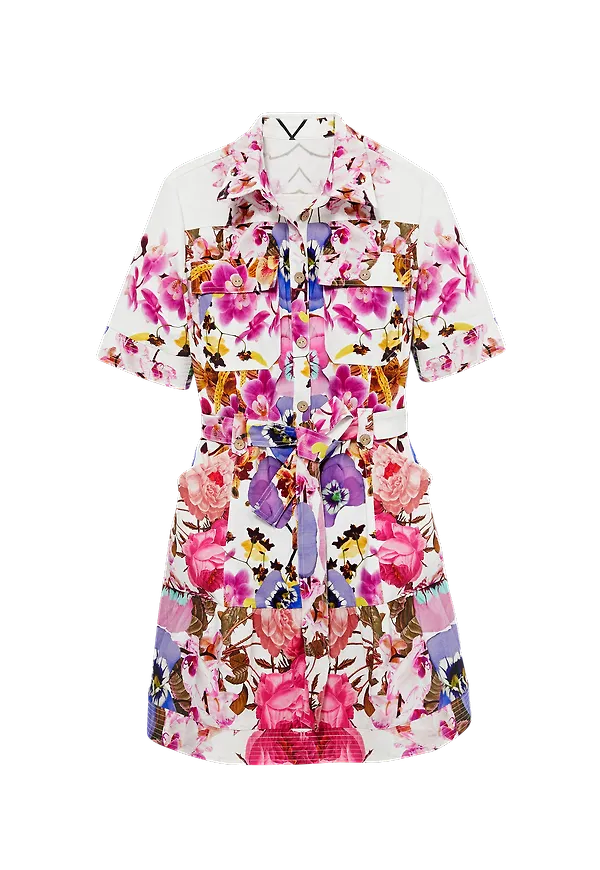 Desigual - Skjortklänning Vest_Burdeos - Vit