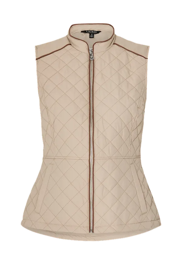 Lauren Ralph Lauren - Väst Zip Frnt Vest Quilt - Brun