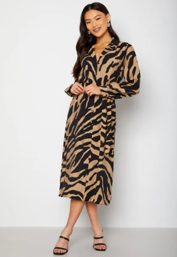 Object Collectors Item Fie L/S Shirt Dress Cornstalk AOP Animal 36