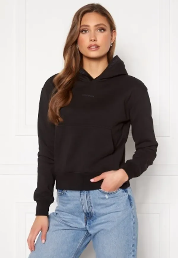 Calvin Klein Jeans Logo Trim Hoodie BEH CK Black XS