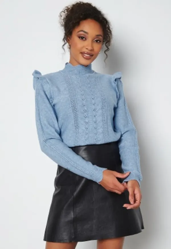 Object Collectors Item Portia Knit L/S Pullover Serenity Detail:Mela XS