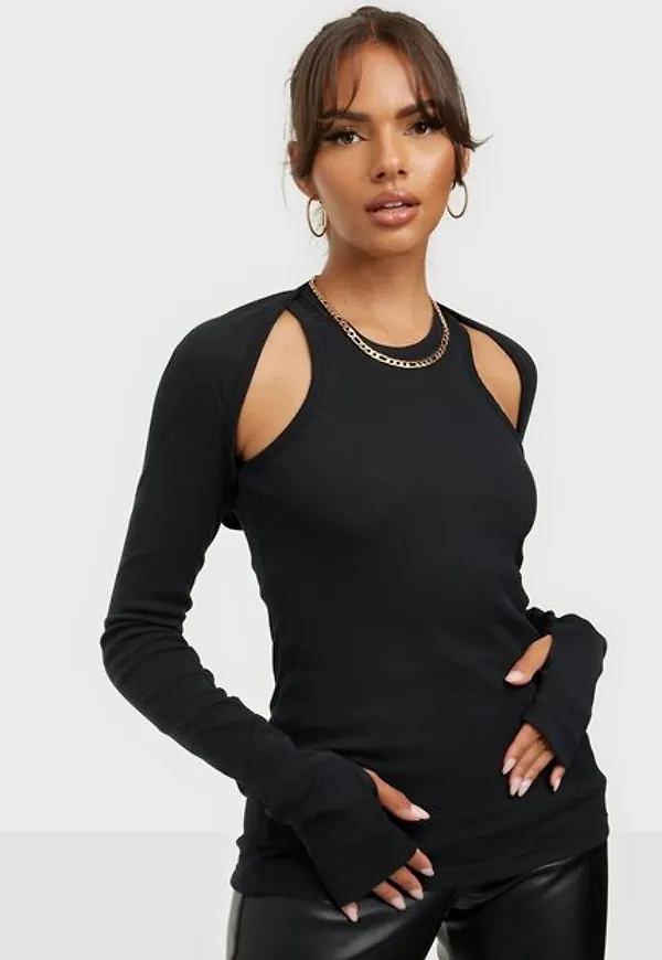 Helmut Lang Rib Ls t Set.Base Do Långärmade toppar