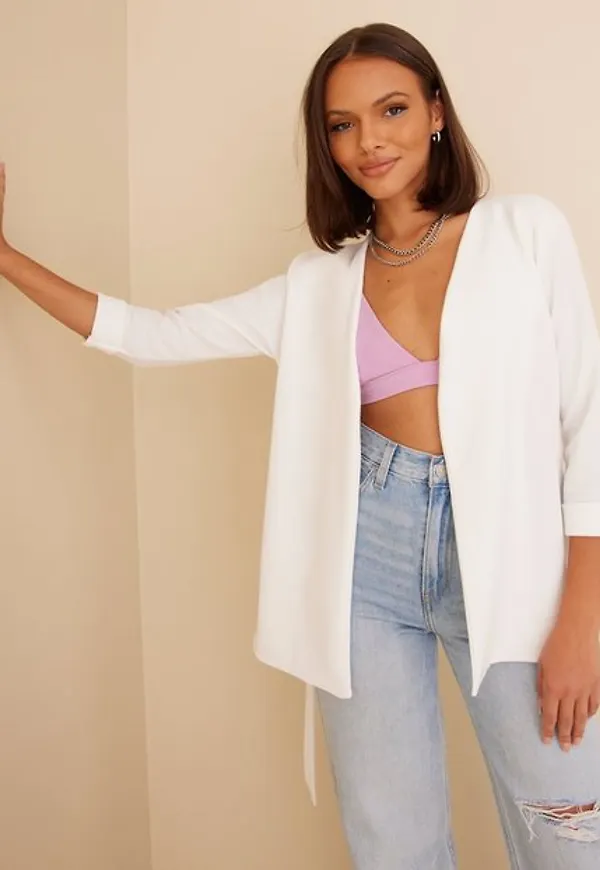Sisters Point Caddy Blazer Kavajer Cream