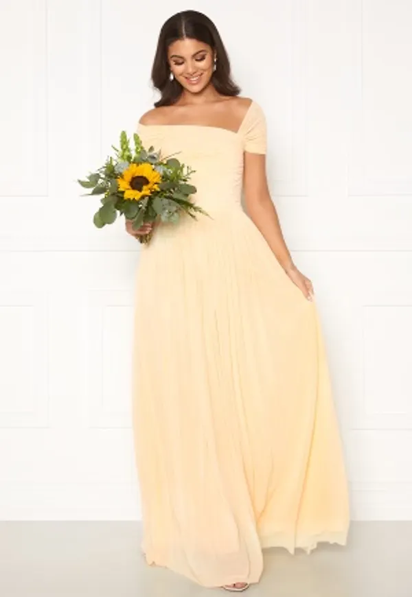 Nicole Falciani X Bubbleroom Nicole Falciani Mesh Gown Yellow 36