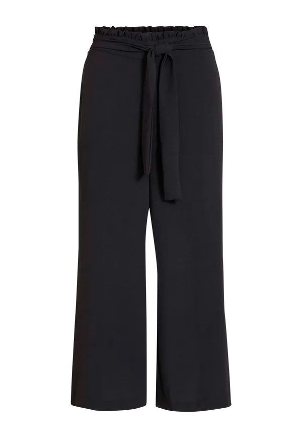 Vila - Byxor viRasha HWRX Cropped Wide Pant - Svart