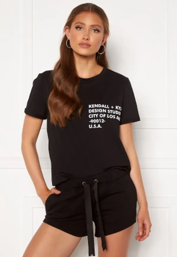 KENDALL + KYLIE K&K Classic Logo T-Shirt Black XS