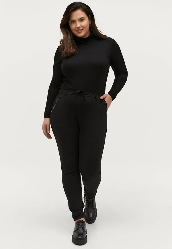 Zizzi - Byxor jMaddison Long Pants - Svart