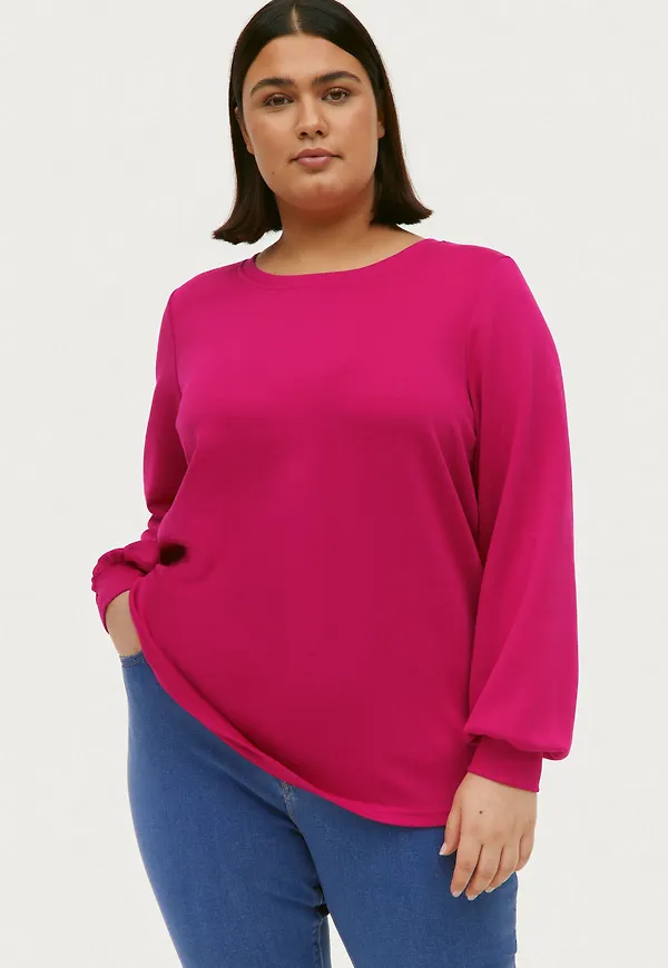 Zizzi - Sweatshirt mDayna L/S Sweat - Rosa
