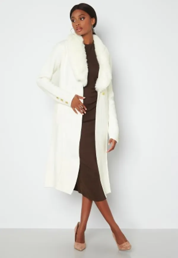 Chiara Forthi Ivy long knittted coat Cream M