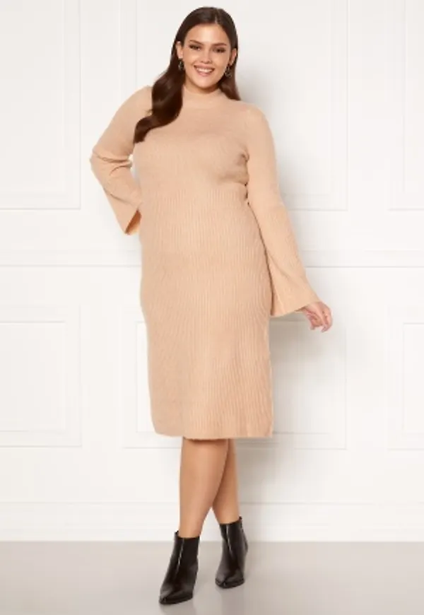Happy Holly Winnie sweater dress Beige melange 44/46