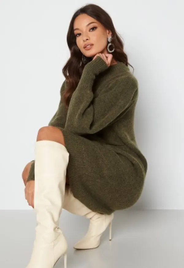 SELECTED FEMME Linna-Mia LS Knit Dress Kalamata L