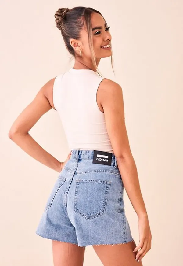 Dr Denim Nora Shorts Jeansshorts Light Retro