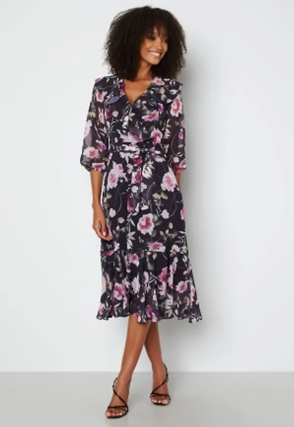 Trendyol Flounce 3/4 Sleeve Dress Multi Color 34