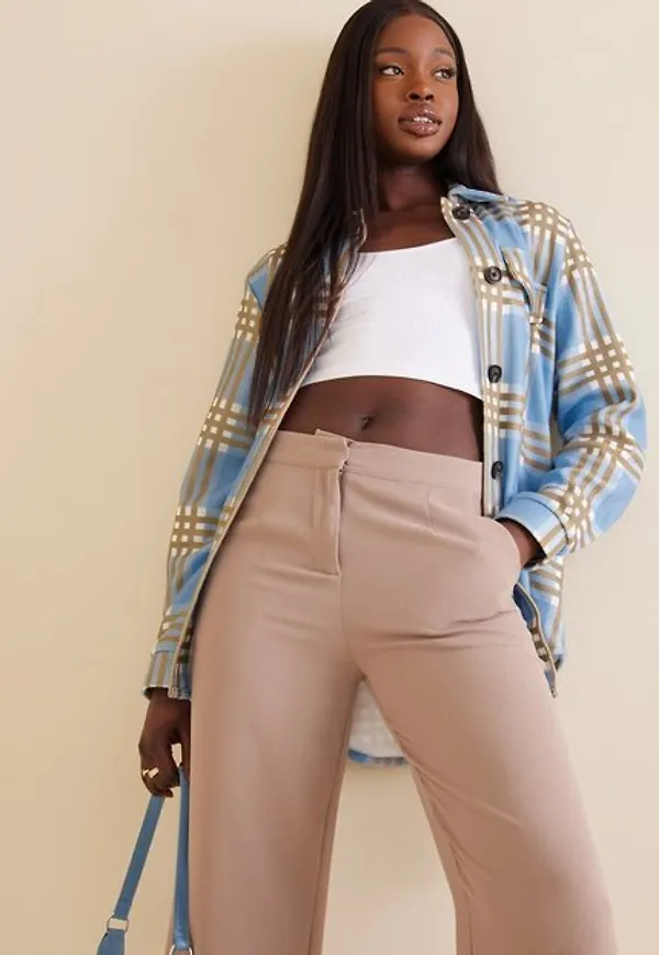 Vero Moda Vmbrushedkaya Jacket Ga Boos skjortjackor Blue Bell Check