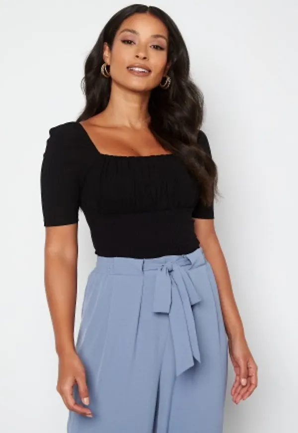 BUBBLEROOM Neija short sleeve top Black M