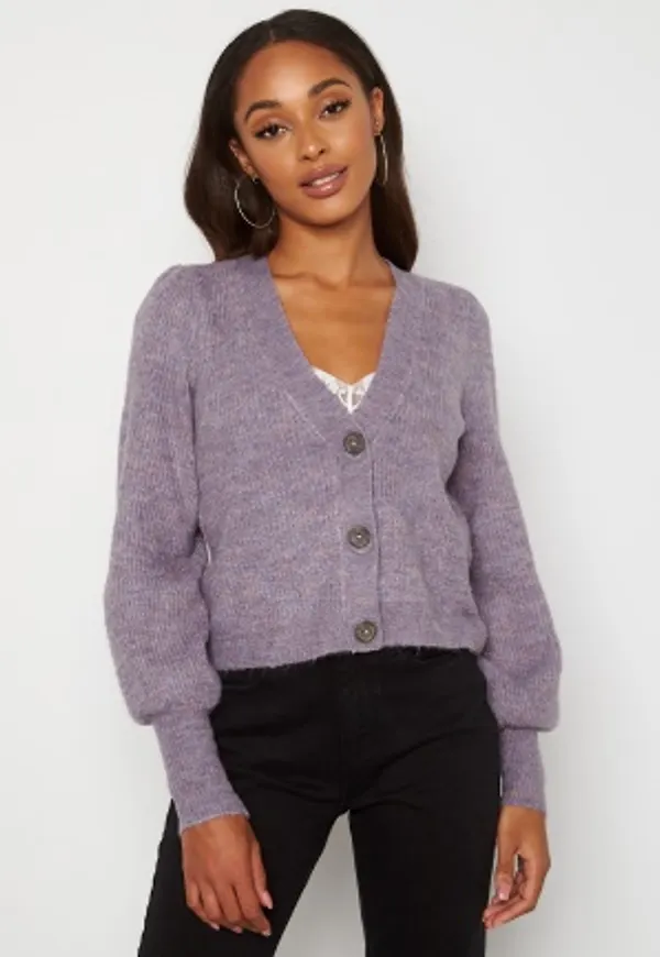 JDY Drea L/S Short Cardigan Lavender Gray XS