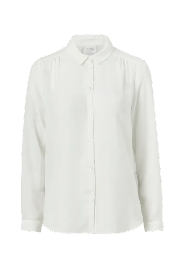 Vila - Skjorta viLucy L/S Button Shirt - Vit