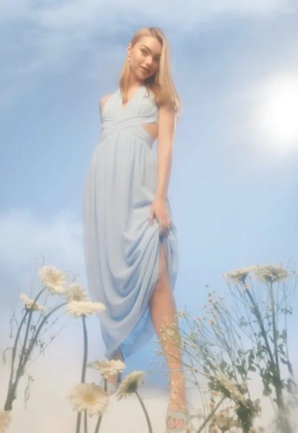 NLY Eve Like A Vision Dress Festklänningar Blå
