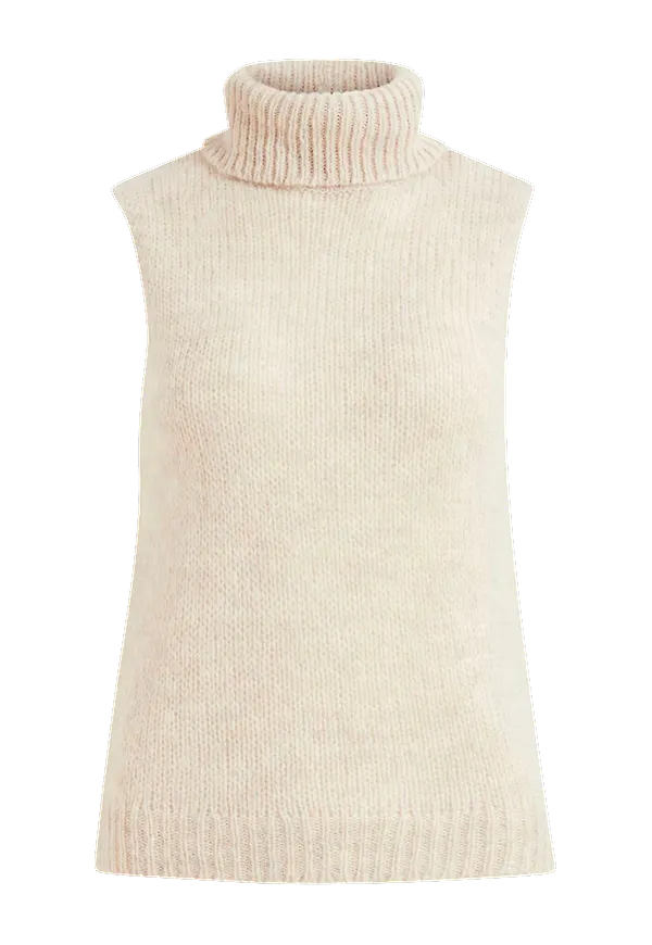 Object - Väst objPeyton S/L Knit Waistcoat 112 - Natur