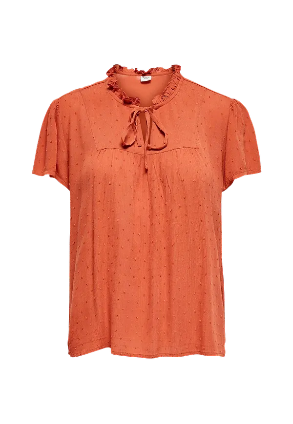 JDY - Blus jdyLima Life S/S Top Wvn - Brun