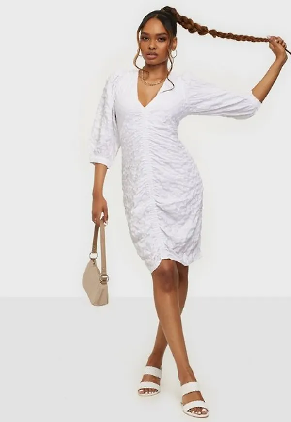 Object Collectors Item Objgerda 3/4 Dress 114 Klänning Bright White