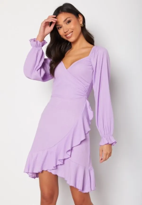 BUBBLEROOM Icelyn frill dress Lilac XS