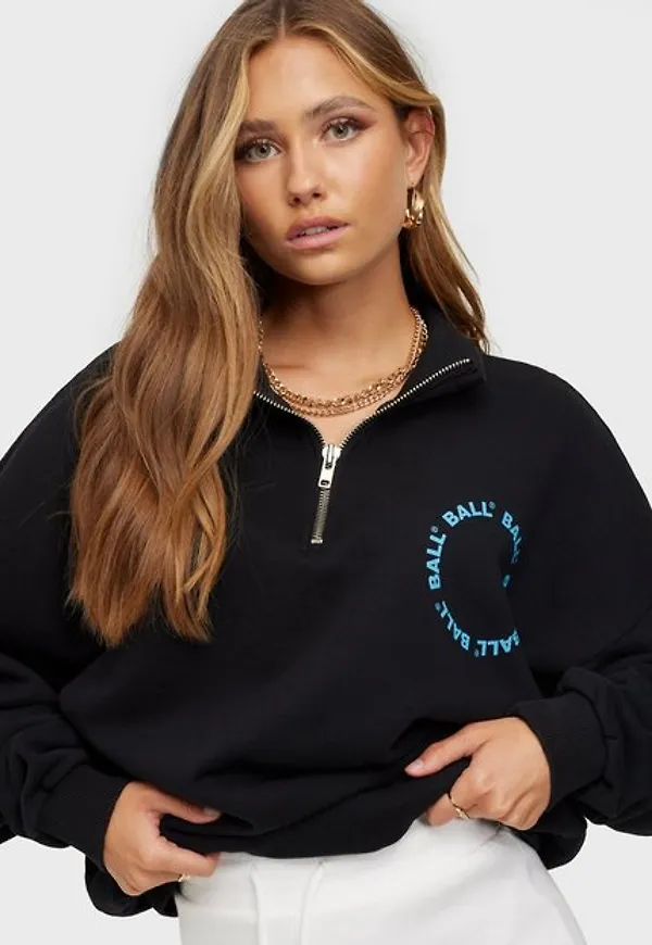 BALL Ball Circle Half Zip Sweatshirts Black