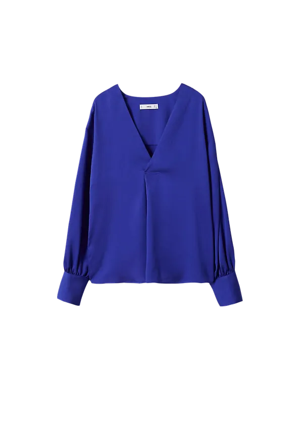 Mango - Blus Olivia - Blå