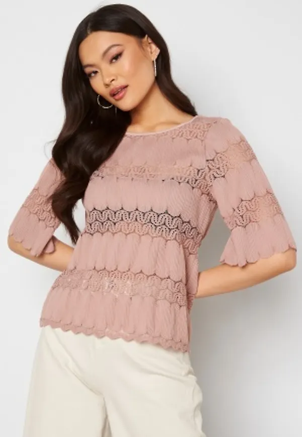 Happy Holly Maria kimono sleeve top Dusty pink 44/46