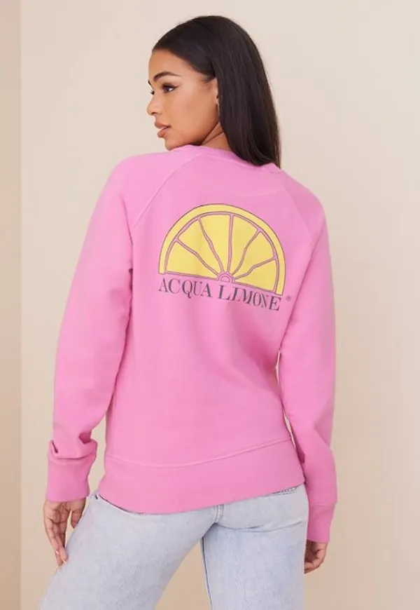 Acqua Limone College Classic Sweatshirts Hot Pink