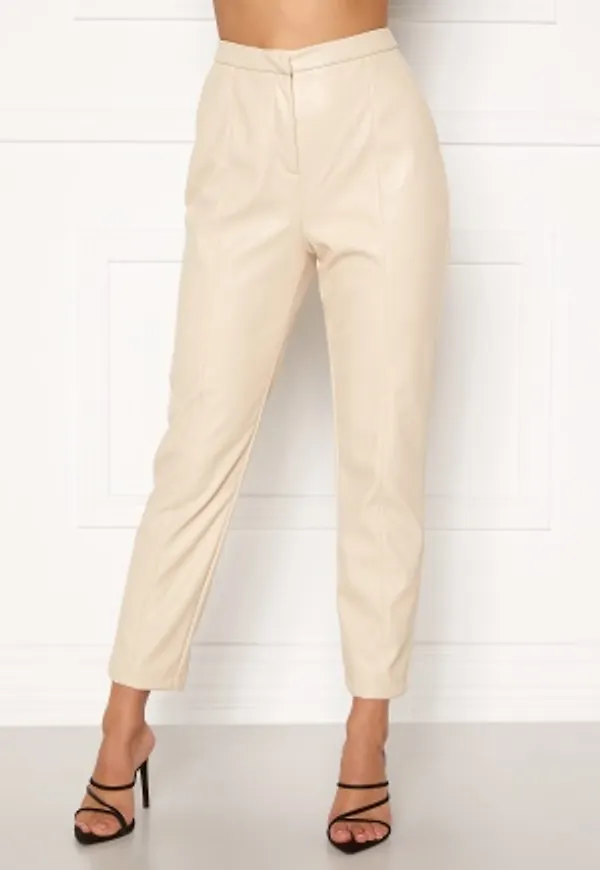 BUBBLEROOM Mina PU trousers Beige 42