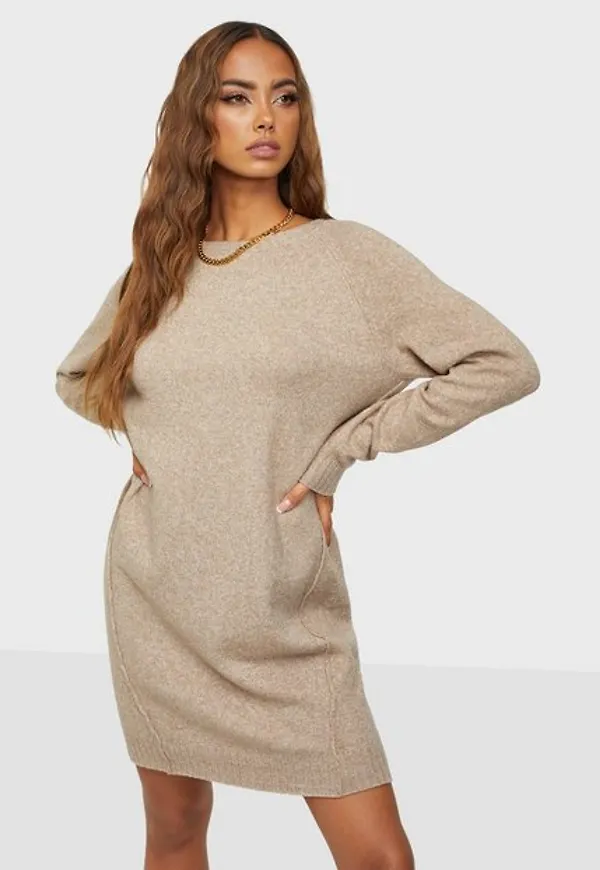Noisy May Nmian Boatneck L/S Knit Dress Noos Stickade klänningar Nomad
