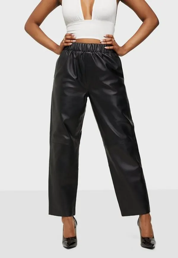 Selected Femme Slfkalie Hw Leather Pants W Skinn