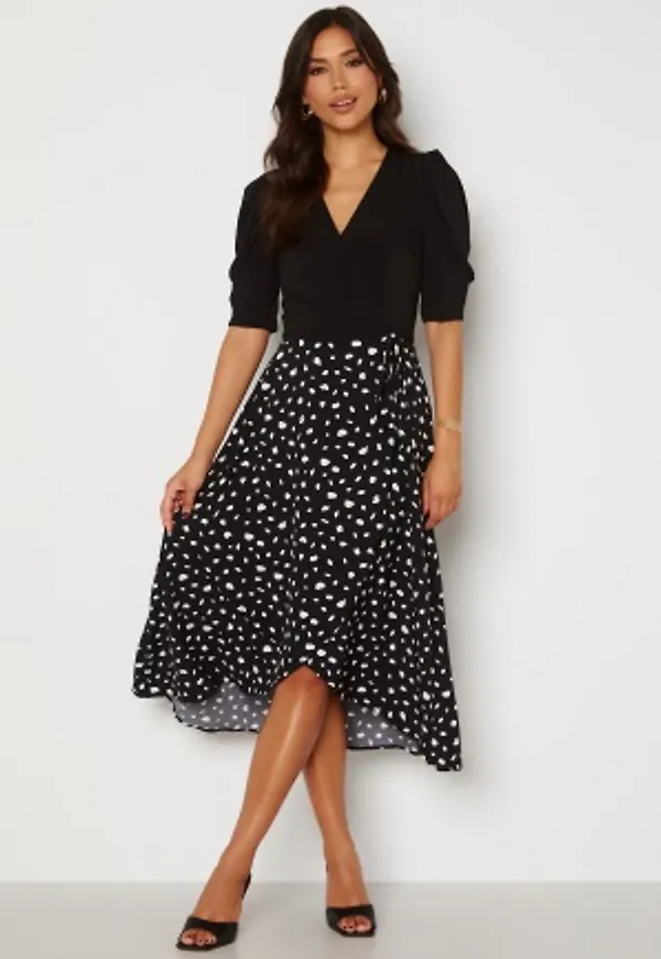 AX Paris 2 For 1 Wrap Front Dress Black S (UK10)