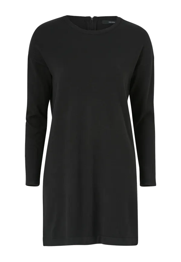 Vero Moda - Klänning vmHappy Basic LS Zipper Dress - Svart