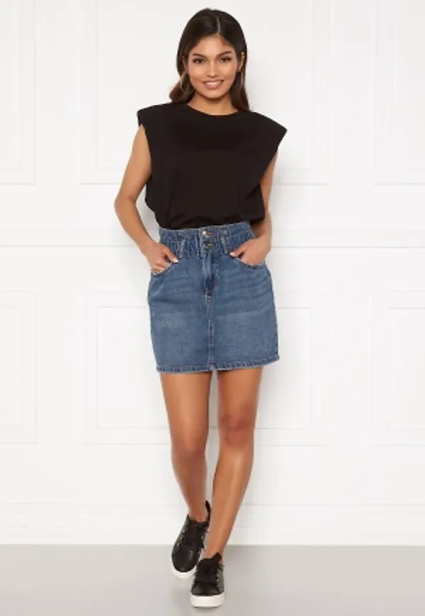 ONLY Millie Life HW Mini Paper Skirt Medium Blue Denim L