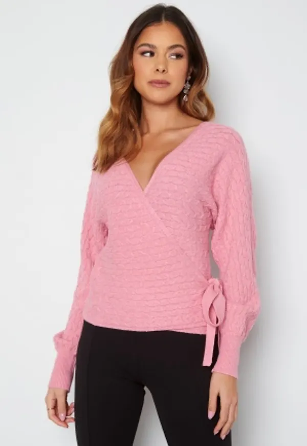 Object Collectors Item Thessa L/S Wrap Pullover Begonia Pink M
