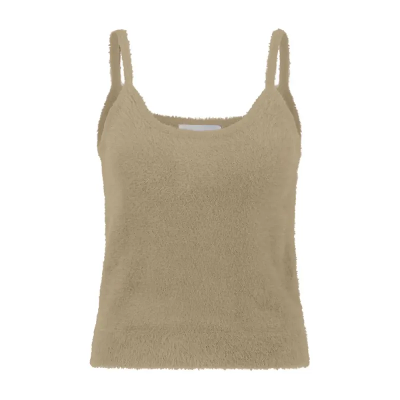 Fabienne Chapot, Topp, Dam, S, Linne, Beige Rundhalslinne