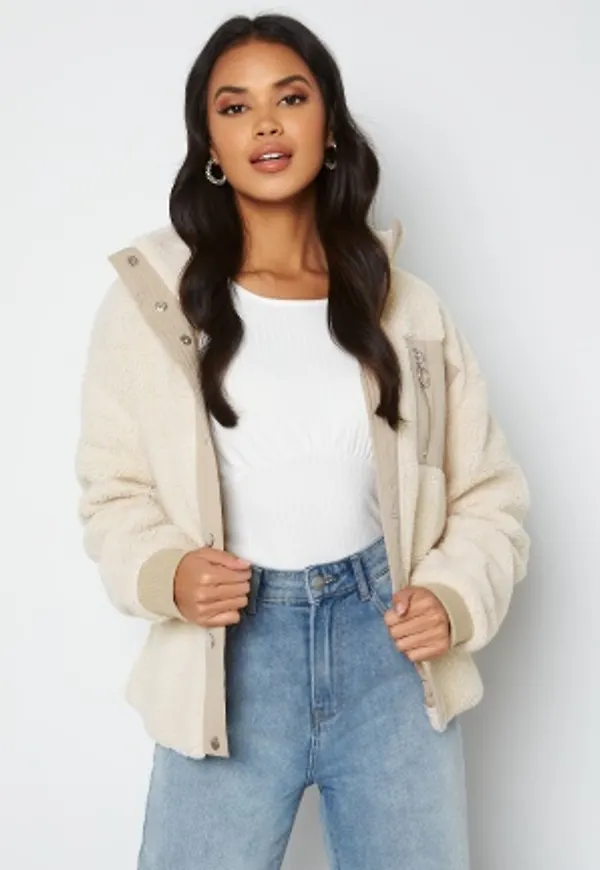 JDY Dingo Teddy Jacket Whitecap Gray XL