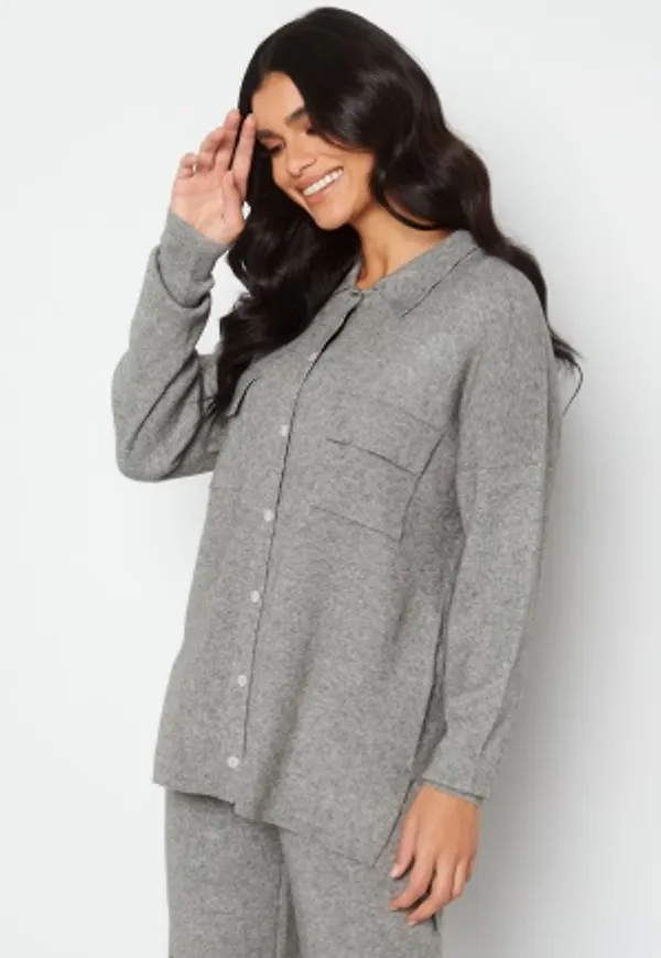 ONLY Kamma L/S Shirtigan Medium Grey Melange S