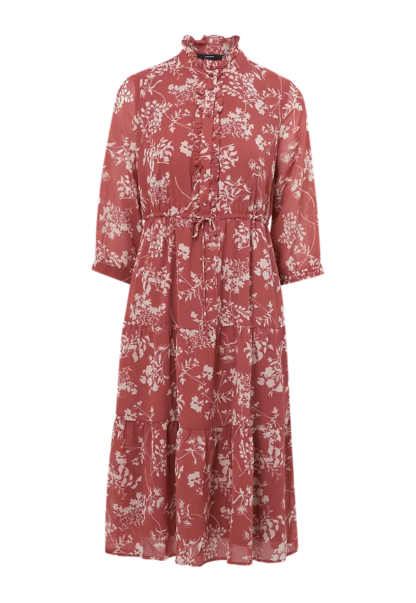 Vero Moda - Klänning vmDino 34 Calf Dress Wvn DA GA Noos - Röd