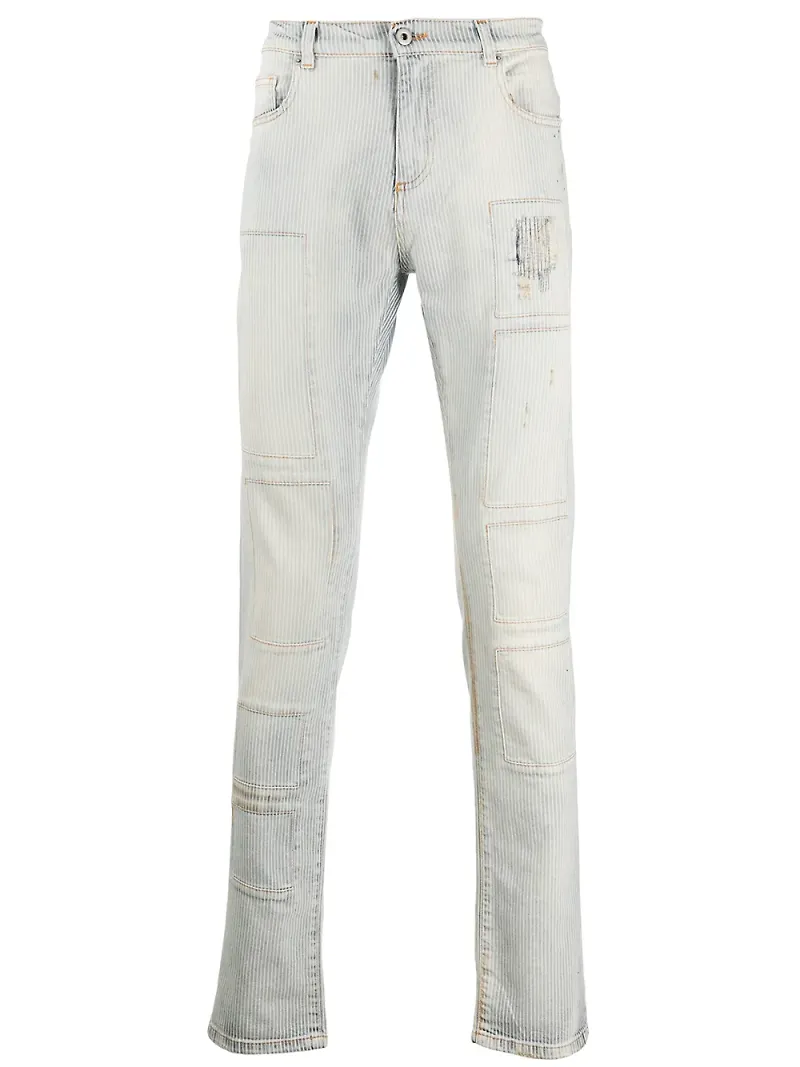 Faith Connexion stentvättade jeans med smal passform - Blå