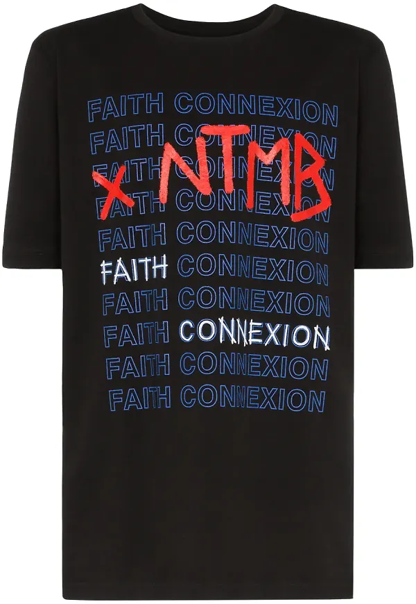 Faith Connexion X NTMB t-shirt med logotyp - Svart